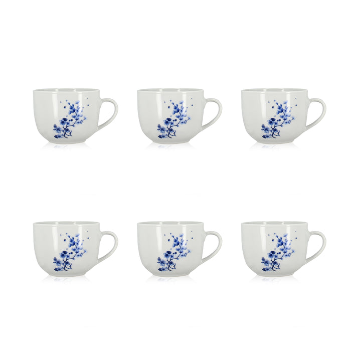 Lot de 6 jumbos 48cl en porcelaine Centaurée