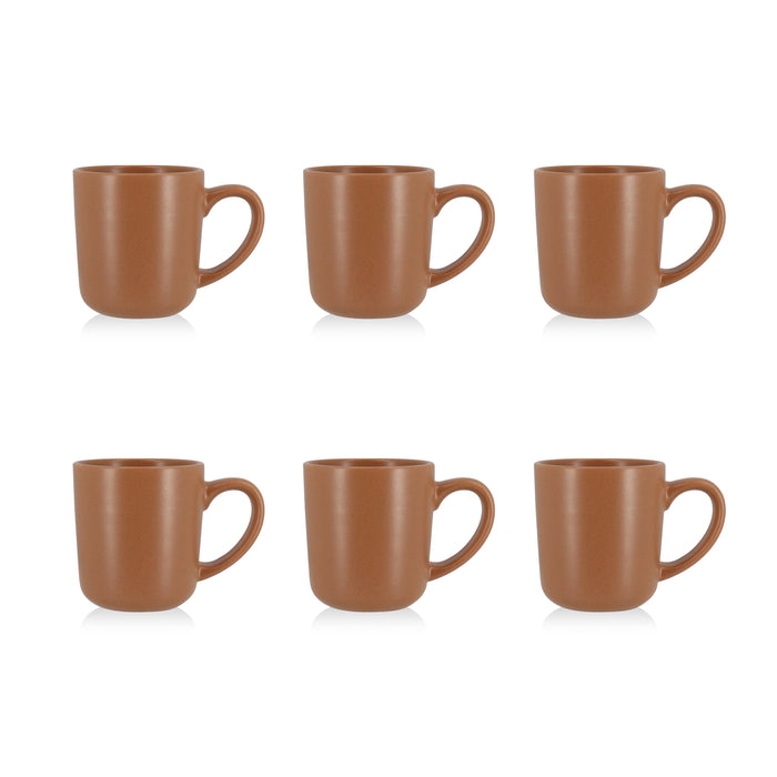 Lot de 6 mugs 38cl en grès marron Arita