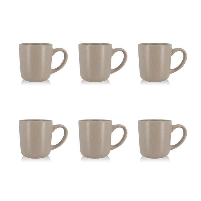 Lot de 6 mugs 38cl en grès gris Arita