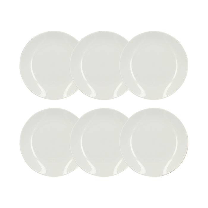 Lot de 6 assiettes à dessert 21cm en porcelaine Metropolitan