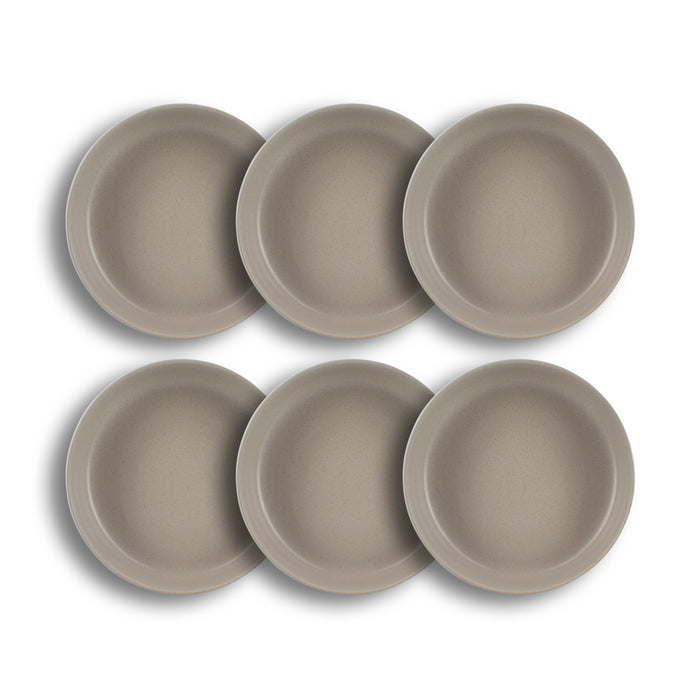 Lot de 6 assiettes coupes 20.5cm en grès gris Arita