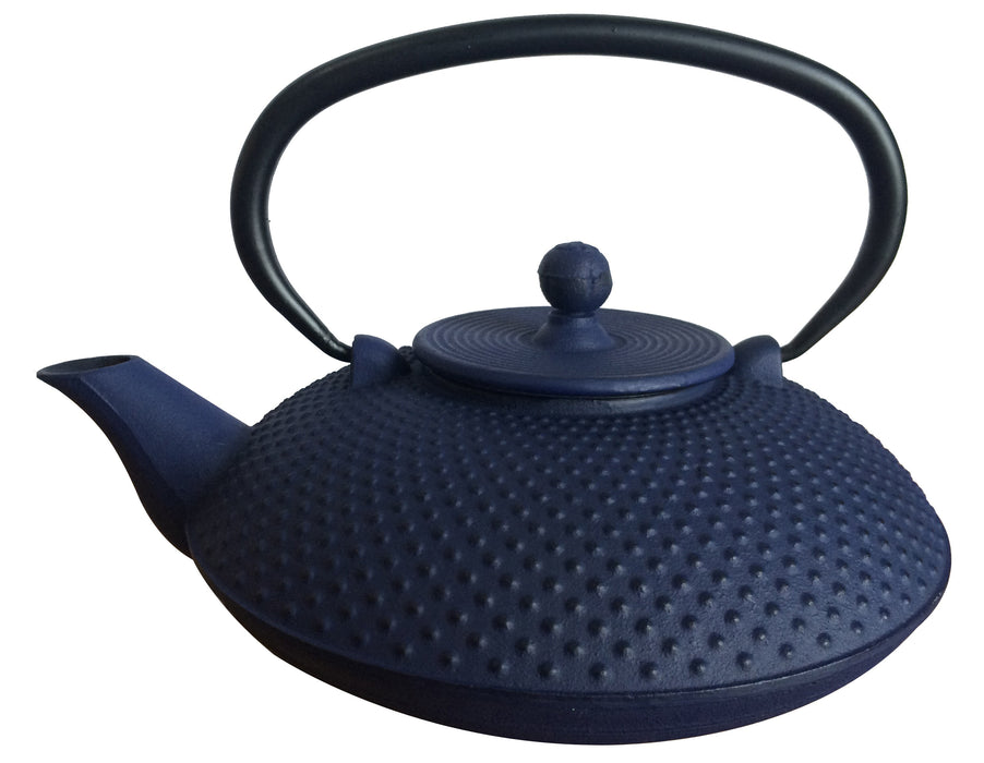 Théière 0,8L en fonte bleue Fuji