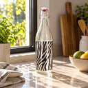 Lot 6 bouteilles en verre 1 litre Zèbre
