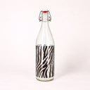 Lot 6 bouteilles en verre 1 litre Zèbre