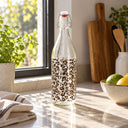 Lot 6 bouteilles en verre 1 litre Léopard