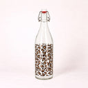 Lot 6 bouteilles en verre 1 litre Léopard