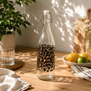 Bouteille en verre 1 litre Léopard