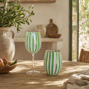 Lot de 3 verres à pied 43.5cl en verre vert Circus