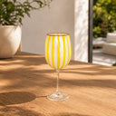Lot de 3 verres à pied 43.5cl en verre jaune Circus