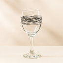 Lot de 6 Verres à Pied Serpentin 20.5cl en Verre avec Ligne Noire