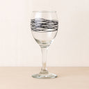 Lot de 6 Verres à Pied Serpentin 24.5cl en Verre avec Ligne Noire