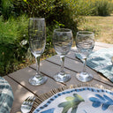 Lot de 6 Flûtes Serpentin 22cl en Verre avec Ligne Noire