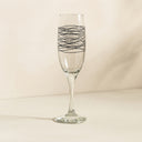 Lot de 6 Flûtes Serpentin 22cl en Verre avec Ligne Noire