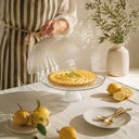 Plat sur pied en verre 31.5cm avec cloche