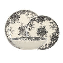 Lot de 6 bols 50cl en grès décor noir Florali