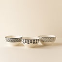 Lot de 6 Bols Graphik 50cl en Porcelaine New Bone 3 Décors Assortis