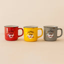 Lot de 6 Mugs Cafétaria en Grès 33cl 2 Couleurs Assorties