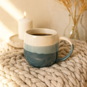 Lot de 6 Mugs Riga Bleu 44cl en Grès