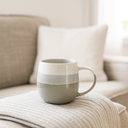 Lot de 6 Mugs Riga Vert Amande 44cl en Grès