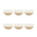 Lot de 6 Bols Riga Beige 57cl en Grès