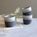 Lot de 6 tasses expresso 11cl en grès marron Riga