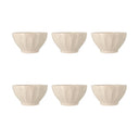 Lot de 6 Bols 580ml en Faïence Crème Bistrot