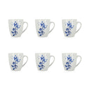 Lot de 6 mugs 36cl en porcelaine Centaurée