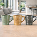 Lot de 6 mugs 21cl en grès Coffee Time