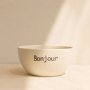 Lot de 6 Bols Bonjour Blanc 58cl en Grès