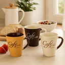 Lot de 6 mugs 30cl en grès Café Parisien
