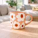 Lot de 6 mugs 34cl en grès Marguerite