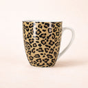 Lot de 6 mugs 35cl en porcelaine Léopard