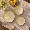 Lot de 6 assiettes plates 26cm en grès Marguerite