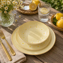 Lot de 6 assiettes plates 26cm en grès Marguerite