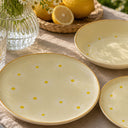 Lot de 6 assiettes à dessert 20cm en grès Marguerite