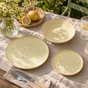 Lot de 6 assiettes à dessert 20cm en grès Marguerite