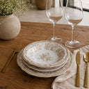 Lot de 6 assiettes plates 26cm en grès Faustine miel