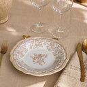 Lot de 6 assiettes creuses 22cm en grès Faustine miel