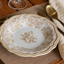 Lot de 6 assiettes creuses 22cm en grès Faustine miel