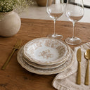 Lot de 6 assiettes creuses 22cm en grès Faustine miel