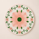Lot de 6 assiettes plates 27cm en porcelaine Primavera rose