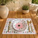 Lot de 6 assiettes creuses 20cm en porcelaine Primavera rose