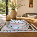 Lot de 6 assiettes creuses 20cm en porcelaine Primavera rose