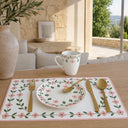 Lot de 6 assiettes à dessert 19.5cm en porcelaine Primavera rose