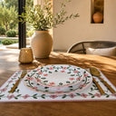 Lot de 6 assiettes à dessert 19.5cm en porcelaine Primavera rose