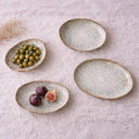 Lot de 6 assiettes à dessert 20cm en faïence Minéral