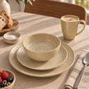 Lot de 6 assiettes plates 27cm en grès jaune Turbolino