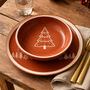 Lot de 6 assiettes creuses 20.5cm en grès Montagne