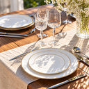Service de table 36 pièces en porcelaine Filet or