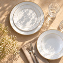 Service de table 36 pièces en porcelaine Filet or